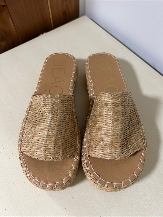 Beach By Matisse Shoes - Beach by Matisse Woven Slide Mules in Tan